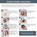YOHOM Suction Cup Towel Ring Matte Black Hand Towel Holder for Bathroom Stainless Steel Vacuum Suction Washcloth Holder Dish Towel Hanger for Shower Wall No Drill