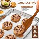 Baking Sheet Set of 3, Commercial Grade Stainless Steel Cookie Sheets for Baking, 12/16/17.5 Inch, Thicker and Firmer Baking Pans Set, Rust & Warp Resistant & Nonstick, Nontoxic&Heavy Duty&Easy Clean