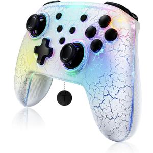 NexiGo Wireless Controller (No Deadzone) for Switch 2 and Switch, Bluetooth Controllers for Nintendo Switch with Vibration, Motion, Turbo and LED Light (Atmosphere) 