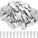 QTLCOHD 300 Pcs 1/4 Inch Shelf Pins, Spoon Shape Cabinet Shelf Pegs, Nickel Plated Metal Shelf Support Pegs Holder for Shelves, Furniture, Closet, Bookshelf, Wood Shelving