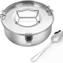 Flanera Flan Mold 1.5 Quart Capacity, Flan Pan Stainless Steel with Lid and Handle - Moldes para Flan en Bao Maria con Tapa - Instant pot Accessories