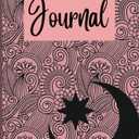 Journal: 6"x9" 100 Lined Pages For Journaling and Writing- Pink and Black Moon and Star