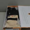 SAVIOR HEAT Heated Gloves for Men Women, Rechargeable Electric Heated Leather Skiing and Snowboarding Gloves (Large, Beige)