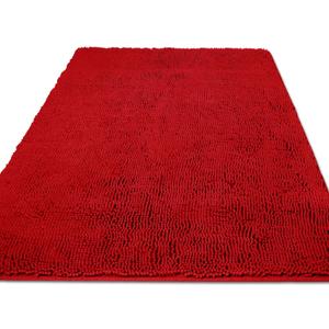 Yeaban Bathroom Runner Rug 36 x 60 Inch  Thick Chenille Long Bath Mat | Absorbent and Washable Extra Large Bath Rug Non-Slip, Soft Runner Rug for Bathroom, Shower, Sink - (Red)