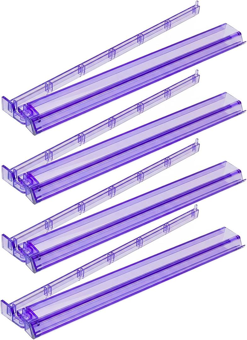 Mahjong All-in-One Tile Rack & Pusher, Purple Acrylic Mahjong Rack and Pusher Combo, Modern American Mahjong Tile Racks, Set of 4, 17.72 inches
