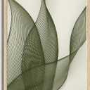 Framed Boho Wall Art,Sage Green Bathroom Decor,Botanical Leaf Canvas Prints, 20"L x 16"W