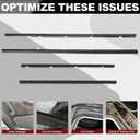 4PCS Door Window Moulding Weatherstrip Compatible with Honda Odyssey 2009-2014, Outer Weather Stripping Trim Seal Belt Replacement for 72450-SLE-003 72410-SLE-003 72950-SLE-003 72910-SLE-003