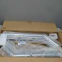 Chrome Angled Spring Loaded Mud Flap Hanger Bracket Set 1-1/8" Bolt Spacing 27.5" Length fit for Semi Trucks, 2PCS