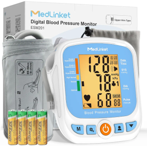 ESM201 Blood Pressure Monitors for Home Use, 9-17" Wide Range Adjustable Blood Pressure Cuff and Big Numbers Display Backlit, Irregular Heartbeat Detector