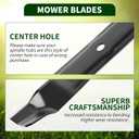137-1999-03 Lawn Mower Blades Compatible with to ro Timer Cutt er SS 4200, 4225 and Ex Mark Quest 42" Deck Replaces for 137-1999, 2 Pack