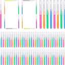 GOUWEIBA 100 pcs Braces Brush Disposable Interdental Brush Toothpick Dental Flossing Head Oral Dental Hygiene Flosser Tooth Cleaning Tools (Mixed Color)