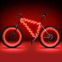 Woanger 3 Pcs LED Bike Lights for Night Riding Bicycle Frame and Wheel Lights Battery Powered Bike Accessories Gifts for Adults Riding at Night