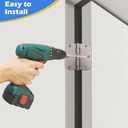 9 Pack Brushed Nickel Hinges, 3.5 Inch Radius, Fit Standard Doors, Satin Nickel Finish