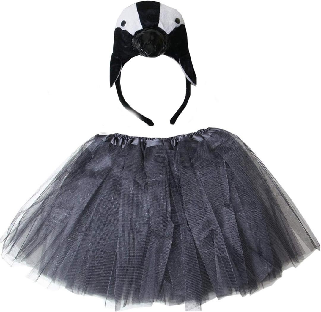 Kirei Sui Kids Costume Tutu Set Penguin 2-Piece Halloween Dress Up Set for Girls