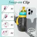 Stroller Cup Holder with Phone Holder, Fits for UPPAbaby Vista/Vista V2/Vista V3/Cruz/Cruz V2/Minu/Minu V2/Minu Duo, Securely Hold The Cup, Quick Attachment, Drinking On The Go, 1Pack