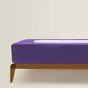 Box Spring Cover Queen/Cal Queen Size - Jersey Knit & Stretchy Wrap Around 4 Sides, Alternative for Bed Skirt, Purple