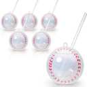 Windy City Novelties 6-Pack LED Baseball Drink Cups  18 oz Light-Up Tumblers with Straw, Multicolor Flashing Modes, Batteries Included