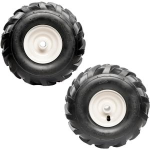 11x4.00-4" Tiller Tire and Wheel (3/4" Axle Size), 3-1/8" Centered Hub, Compatible with Craftsman & Troy-Bilt Tiller Replacement Tire Set