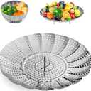 Zocy Steamer Basket, Stainless Steel Vegetable Steam Baskets for Steaming Cooking Expandable to Fit Various Size Pot (5.5" to 9.3")