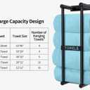 STWWO Towel Racks for Bathroom Wall Mounted, 22inch Wall Towel Rack for Rolled Towels, Towel Storage for Small Bathroom, Black