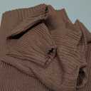 Womens Oversized Sweaters Loose Solid Casual Long Sleeve Mock Neck Knitted Jumper Tops (Small, 41#coffee)