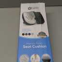 5 STARS UNITED Seat Cushion - Memory Foam Chair Cushion for Tailbone Pain Relief - Ergonomic Support for Coccyx, Sciatica & Butt - Office, Desk & Gaming Chair, Car Seat, Wheelchair, Airplane, Black (Large)