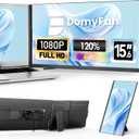 15.6" Laptop Screen Extender, 120% sRGB FHD 1080P IPS Laptop Monitor Extender Dual Screen, Portable Monitor for Laptops 13-17" with HDMI/USB-A/Type-C Plug-Play for Windows, Mac, Android