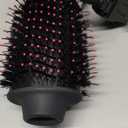 Dual Voltage Hair Dryer Brush with Negative Ion Antifrizz Styler Hot Air Volumizer for 110V120V/220V240V European and Travel Use( Black/Pink)