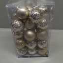 RoseCraft 30PCS Christmas Ball Ornaments, 2.36" Champagne Shatterproof Ornament Set for Christmas Tree Hanging Decorations, for Home Holiday Xmas Party Decor.