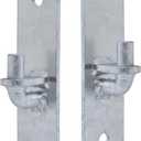 VIVIDA Wall Mount Gate Hinge 2 PCS, Heavy Duty Flat Back Farm Gate Hinge with 5/8" Pin, Chain Link Fence Parts, Galvanized Steel