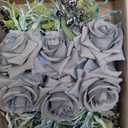 Meldel Dusty Blue Rose Boutonniere for Men,Set of 6,Groomsmen Groom Boutonnieres for Wedding Corsage Ceremony Anniversary, Formal Dinner Party, Fall Vintage Rustic Marriage Prom Flower