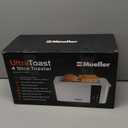 Mueller UltraToast Full Stainless Steel Toaster 4 Slice, Long Extra-Wide Slots for Bagels and Waffles, 6 Browning Levels, LED Display, Cancel/Defrost/Reheat Functions & Removable Tray, Kitchen Gadgets