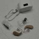 Hearing Aids, 16-Channel Digital Hearing Aids for Seniors, Rechargeable Hearing Aid for People with Hearing Loss, 4 Levels of Volume/Two Mode Noise Cancellation, Clear Sound and Easy to Use (white)