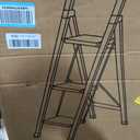 HillhutApex Aluminum 3 Step Ladder, Step Stool Foldable Ladder(Pale Green)