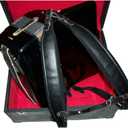MUSIC FIRST Black Genuine Leather Super Wide Thick Comfortable 96 120 BASS Accordion Shoulder Strap Set Accordion Belt With FAST-ON BACK STRAP