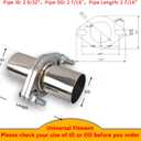 Exhaust Flange Bolts Quick Fix Repair Pipe Kit w/Gasket & Hardware, 2.25'' Inch ID 2 Bolts T304 Stainless Steel Universal Flange Replacement Kit