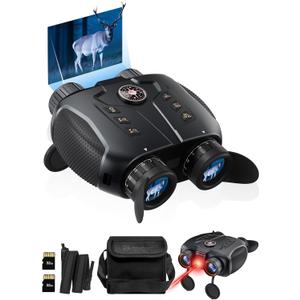 3D VR Night Vision Goggles - Infrared Night Vision Binoculars for Adults & Kids with 2297FT View Range, Compass, 5000mAh Battery, Diopter Adjustment, 6X Digital Zoom for Camping, Hiking, Concert (Grey)