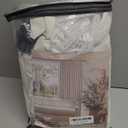 Natural Pinch Pleated Linen Blackout Curtains 84 Inch Length 2 Panels for Bedroom Living Room Darkening Thermal Insulated Cream Birch Boho Neutral Back Tab Pinch Pleat Lined Window Curtain 84 Inches