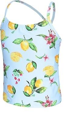 Girls Two Piece Swimming Costume Kids Girls 2 Piece Swimsuit Hawaiian Swimwear for Girls Tankini 5-6Years