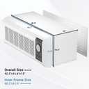 PTAC Wall Sleeve, 42.5L x 16.6W x 15" H Wall Sleeve with Exterior Ventilation Grille & Weatherproof Drain Hole, Durable Metal Sleeve for Most Packaged Terminal Air Conditioners and PTHP, White