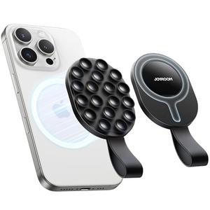 JOYROOM Magnetic Suction Cup Phone Mount, Silicone Octo Cup Buddy Phone Case Grip Stand, Magsafe Suction Mount Phone Holder for Shower/Mirror, TikTok Creator,Hands-Free Selfies/Call/Meeting