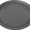 GoodCook AirPerfect Insulated Nonstick Carbon Steel Pizza Pan with Cutting Guides, Perforated Nonstick Pizza Pan, 15.75-Inch, Gray