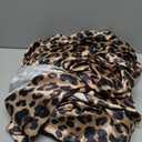 MR&HM Satin Bed Sheets with Elastic Corner Straps, King Size Sheets Set, 6 Pcs Silky Bedding Set with 15 Inches Deep Pocket for Mattress (King, Brown Leopard)