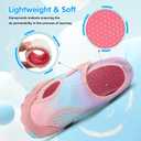 XIHALOOK Water Shoes for Kids Boys Girls Wide Toe Barefoot Quick Dry for Beach Swim Pool Surf Aqua Sports (12.5 Little Kid, Purple Blue Pink)