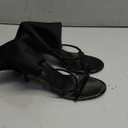 Women's Stretchy Cloth High Top Two Strapy Stiletto Gladiator Sandals Sexy Open Toe High Heel Summer Elastic Ankle Boot Sandals for Summer Dress Wedding Party Daily Wear Shoes (9, Black)