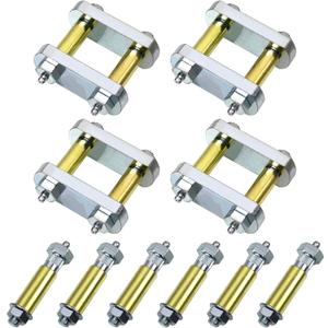 Sporacingrts Heavy Duty Shackle Upgrade Kit Compatible with CRE3000 Stock and Equaflex Trailer Shackle kit 2.25 Shackles Tandem Axle Replaces UO12-016 (Silver) Bolt