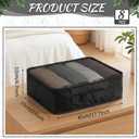 Silkfly 8 Pcs XL Packing Cube for Travel Luggage Organizer Suitcase High Capacity Large Packing Bag Bulk Reusable Mesh Travel Cube for Hiking Camping Accessory, 17.7 x 13 x 4.7 Inch (Black)