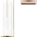 Incense Holder for Sticks, Anti-Ash Flying Incense Burner with 30 Incense Sticks, Detachable Glass Ash Catcher (Stainless Steel, Gold)