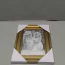 Yaetm 5x7 Gold Picture Frame Set of 4, 1.4 Wide Molding & Rustic Gold Photo Frames 5 x 7 with HD Tempered Glass, Display on Tabletop & Wall Mounting, 4 Pack