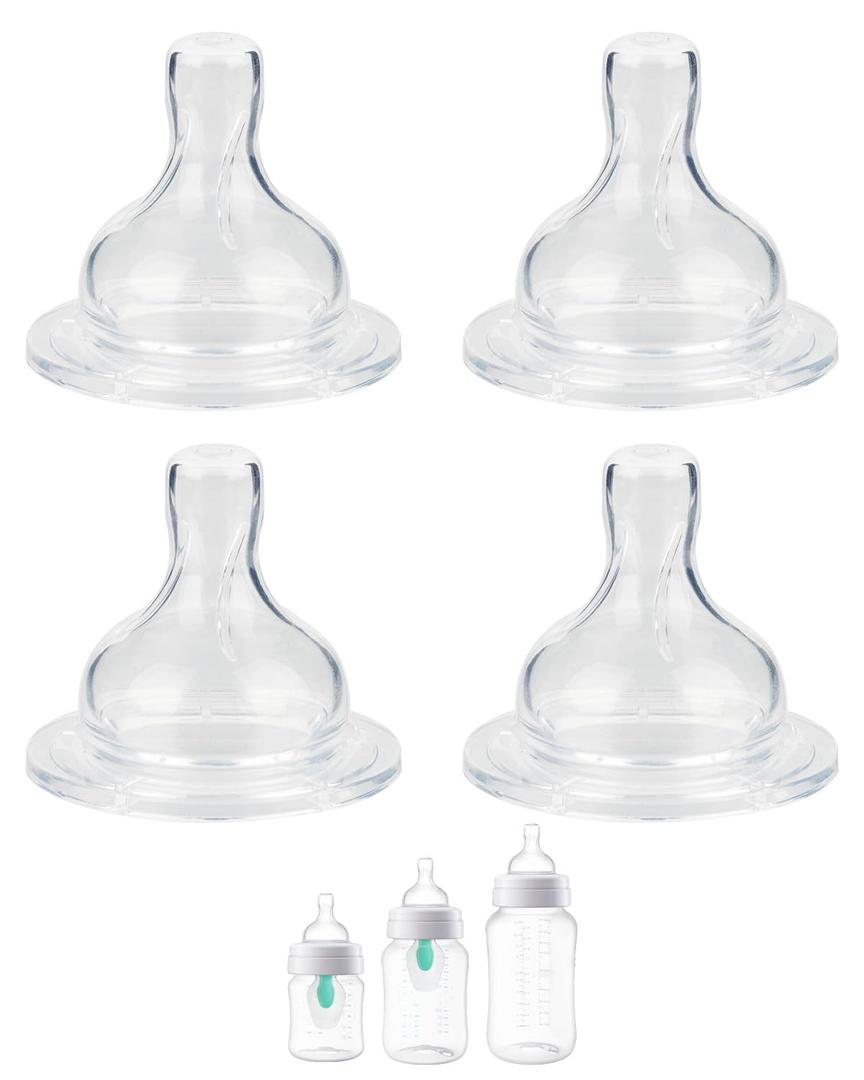 Silicone Nipple for Philips Avent Anti-Colic Baby Bottles, Flow 3, 3m+, Fast Flow, 4 Count